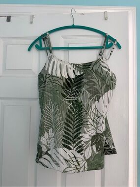 Sunsets underwire Women’s Green Leaf Print Camisole Tank Top